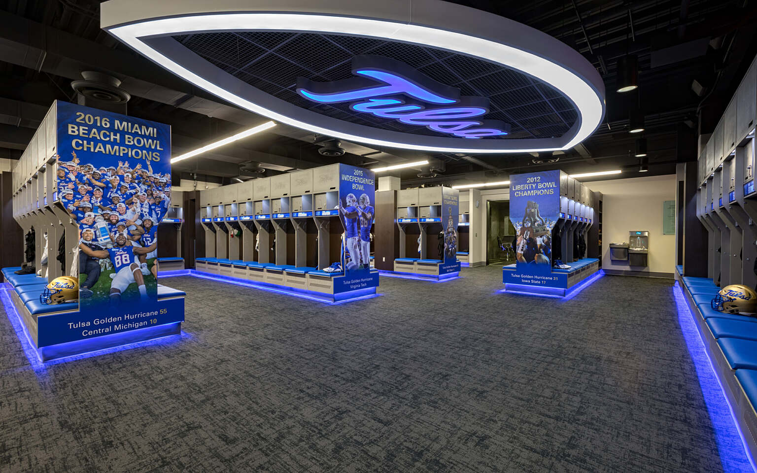 University of Tulsa Case Athletic Center Football Locker Room…